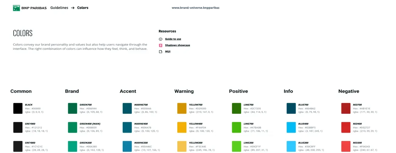 Le design system Stellar : la palette, co-construite avec Fabernovel